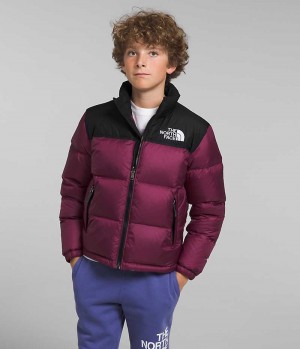 The North Face 1996 Retro Nuptse Aşağı Ceket Erkek Çocuk Bordo | TÜRKIYE SOZE