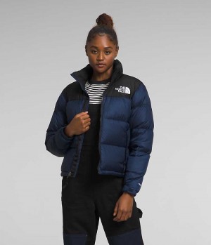 The North Face 1996 Retro Nuptse Aşağı Ceket Kadın Lacivert Siyah | ISTANBUL XGRI