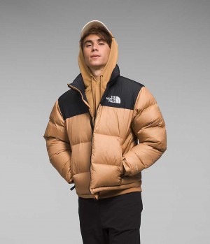 The North Face 1996 Retro Nuptse Aşağı Ceket Erkek Bej Rengi Siyah | TÜRKIYE VLYO