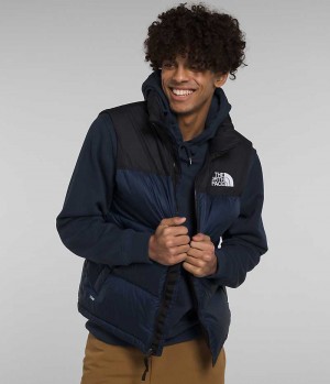 The North Face 1996 Retro Nuptse Aşağı Yelek Erkek Lacivert | TÜRKIYE JOKT