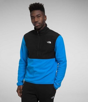 The North Face Alpine Polartec® 100 ½-Zip Sweatshirt Erkek Mavi Siyah | TÜRKIYE ZVCD