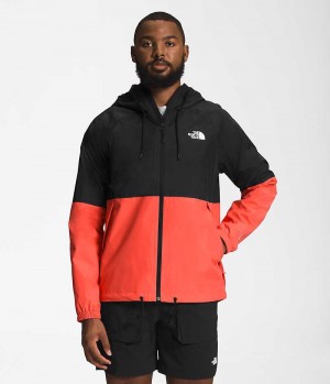 The North Face Antora Hoodie Yağmurluk Erkek Siyah Turuncu | TÜRKIYE FGTI