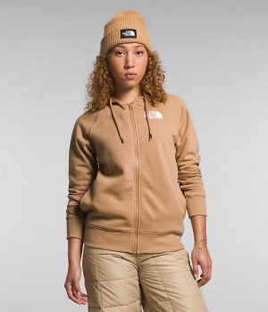 The North Face Brand Proud Full-Zip Hoodie Polar Ceketler Kadın Kahverengi | TÜRKIYE XNAB