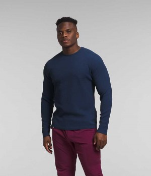 The North Face Canyon Fog Thermal Long Sleeve Sweatshirt Erkek Lacivert | TÜRKIYE KHWZ