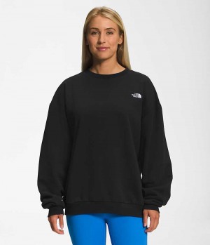 The North Face Felted Fleece Crew Sweatshirt Kadın Siyah | TÜRKIYE ALEF