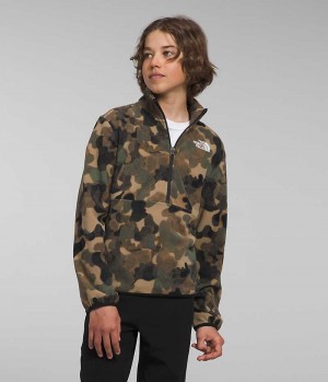 The North Face Glacier ¼-Zip Sweatshirt Erkek Çocuk Camo | TÜRKIYE YHNB