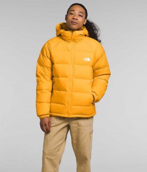 The North Face Hydrenalite™ Hoodie Aşağı Ceket Erkek Altın | TÜRKIYE TIVF