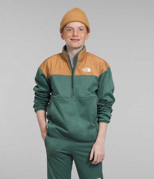 The North Face Kışlık Warm ½-Zip Sweatshirt Erkek Çocuk Yeşil | ISTANBUL NGAD