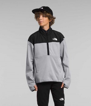 The North Face Kışlık Warm ½-Zip Sweatshirt Erkek Çocuk Gri | TÜRKIYE VWOU