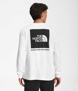 The North Face Long Sleeve Box NSE Tişört Erkek Beyaz | ISTANBUL LCDE