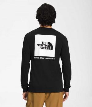 The North Face Long Sleeve Box NSE Tişört Erkek Siyah | ISTANBUL XCIM