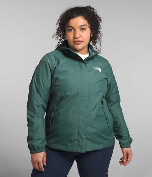 The North Face Plus Antora Yağmurluk Kadın Yeşil | TÜRKIYE HZQX