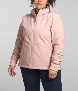 The North Face Plus Shelbe Raschel Hoodie Softshell Ceket Kadın Pembe | TÜRKIYE SRTV