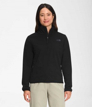 The North Face Polar Osito ¼-Zip Sweatshirt Kadın Siyah | ISTANBUL IZUE