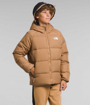 The North Face Reversible North Kukuletalı Aşağı Ceket Erkek Çocuk Haki | TÜRKIYE VLUS