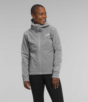 The North Face Shelbe Raschel Hoodie Softshell Ceket Kadın Gri | ISTANBUL SOPC