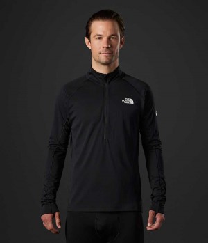 The North Face Summit Series Crevasse ½-Zip Sweatshirt Erkek Siyah | TÜRKIYE YZPS