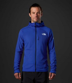 The North Face Summit Series FUTUREFLEECE™ Full-Zip Hoodie Polar Ceketler Erkek Mavi | TÜRKIYE IVNR