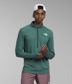 The North Face Sunriser ¼-Zip Sweatshirt Erkek Yeşil | TÜRKIYE CWMU