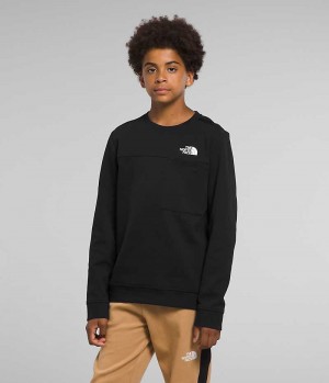 The North Face TNF™ Tech Crew Sweatshirt Erkek Çocuk Siyah | TÜRKIYE HUEJ