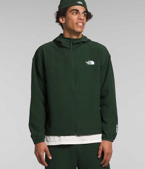 The North Face Tekware™ Grid Hoodie Polar Ceketler Erkek Yeşil | TÜRKIYE UOYP