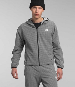 The North Face Tekware™ Grid Hoodie Polar Ceketler Erkek Gri | ISTANBUL RQIA