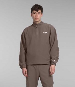 The North Face Tekware™ Grid ¼-Zip Sweatshirt Erkek Kahverengi | ISTANBUL GPDS