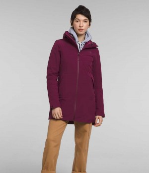 The North Face ThermoBall™ Eco Triclimate® Parka Kadın Bordo | TÜRKIYE DQGR