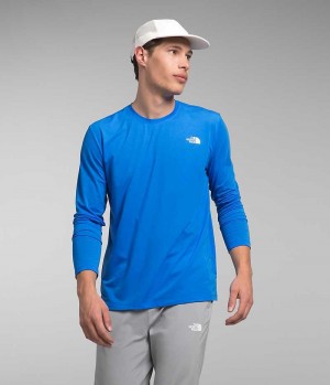 The North Face Wander Long Sleeve Tişört Erkek Mavi | TÜRKIYE KJEC