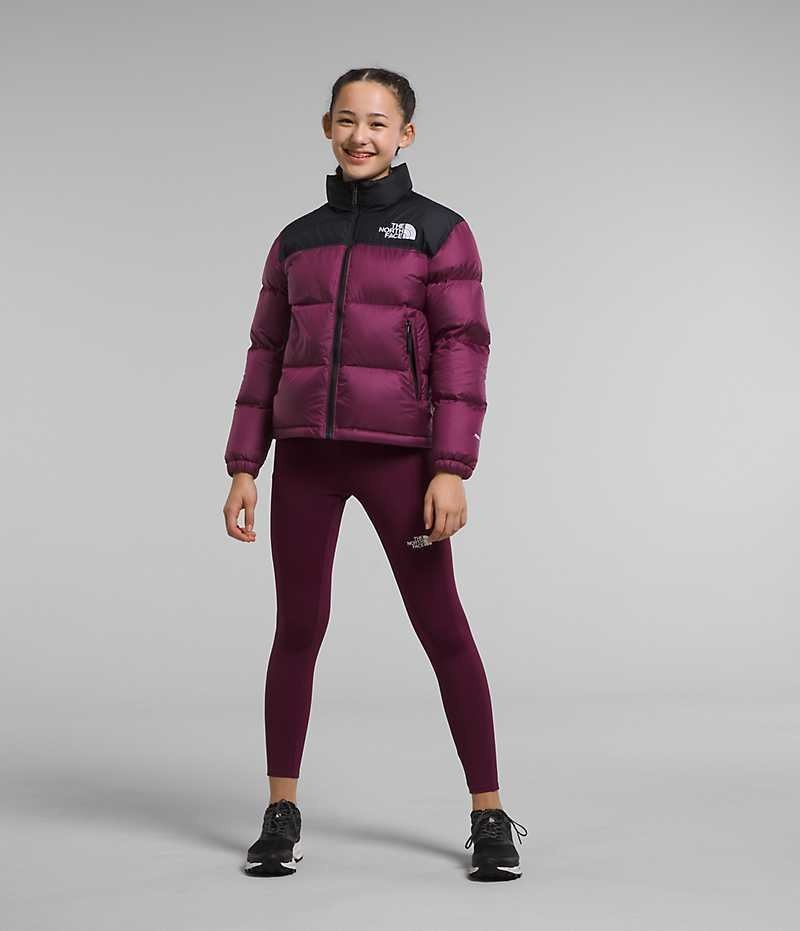 The North Face 1996 Retro Nuptse Aşağı Ceket Kiz Çocuk Bordo | TÜRKIYE ILUV