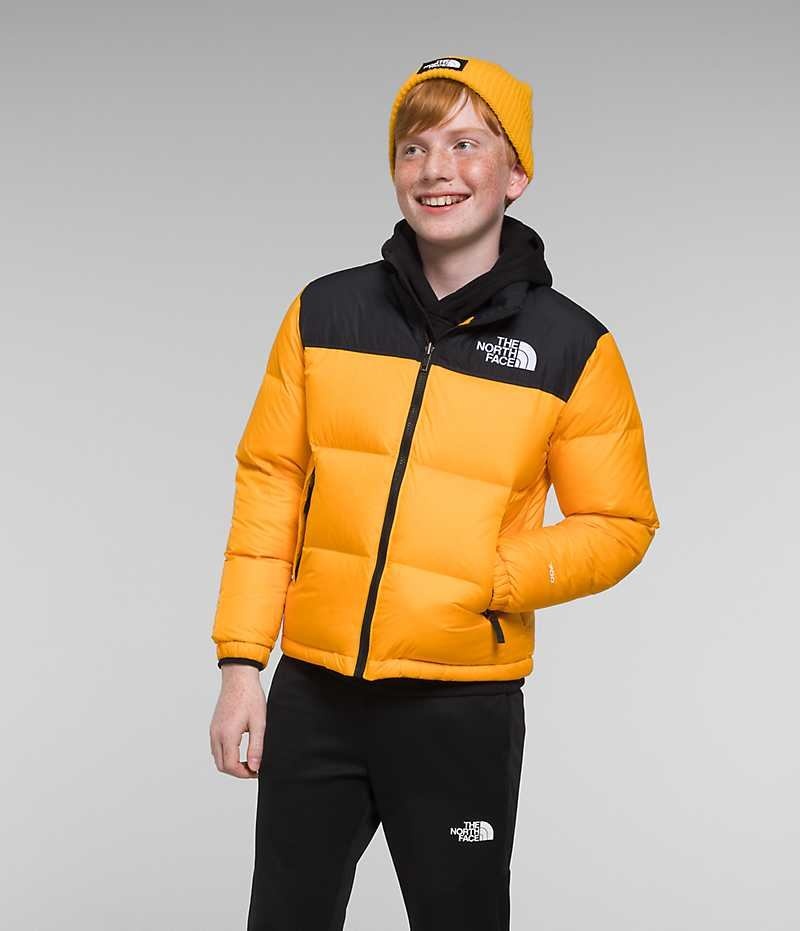 The North Face 1996 Retro Nuptse Aşağı Ceket Erkek Çocuk Altın | TÜRKIYE NLDB