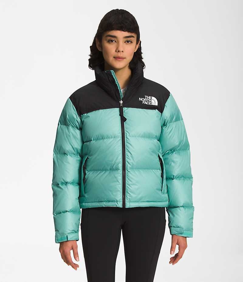 The North Face 1996 Retro Nuptse Aşağı Ceket Kadın Turkuaz | TÜRKIYE KEFB