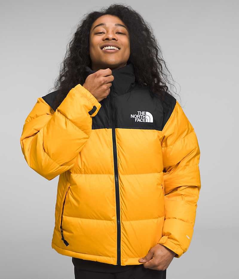 The North Face 1996 Retro Nuptse Aşağı Ceket Erkek Altın Siyah | ISTANBUL IBWG