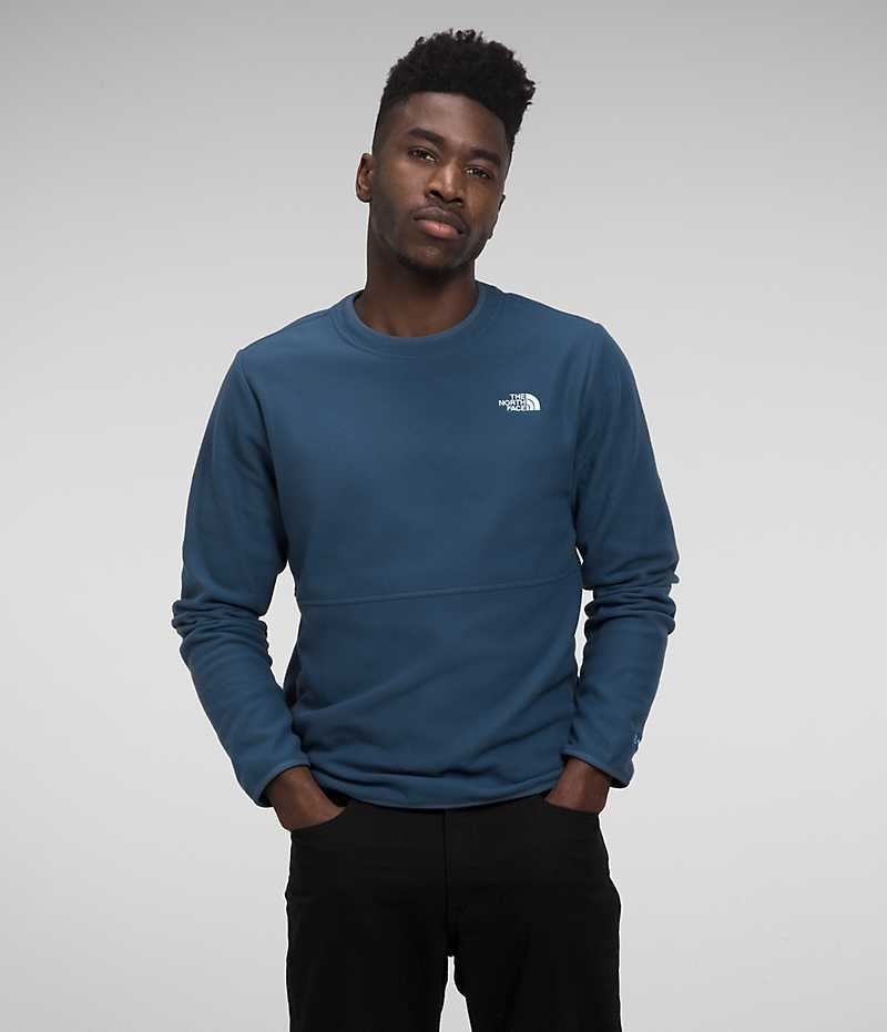 The North Face Alpine Polartec® 100 Crew Sweatshirt Erkek Mavi | ISTANBUL ZHLQ