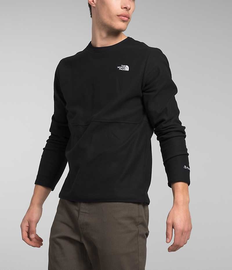 The North Face Alpine Polartec® 100 Crew Sweatshirt Erkek Siyah | TÜRKIYE PUMR