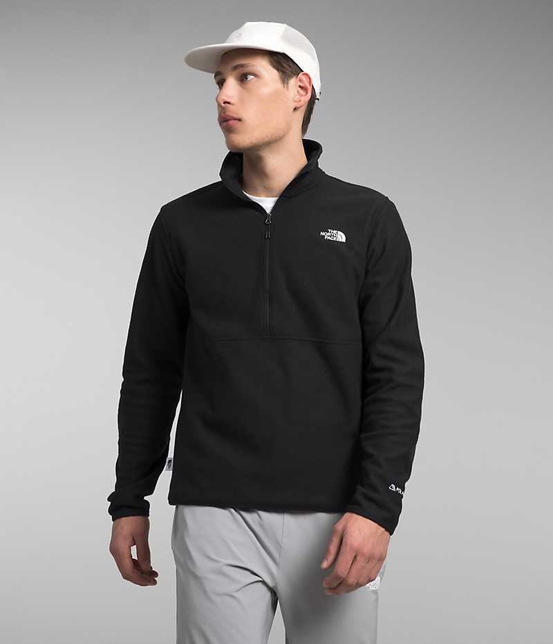 The North Face Alpine Polartec® 100 ½-Zip Sweatshirt Erkek Siyah | ISTANBUL MKBQ