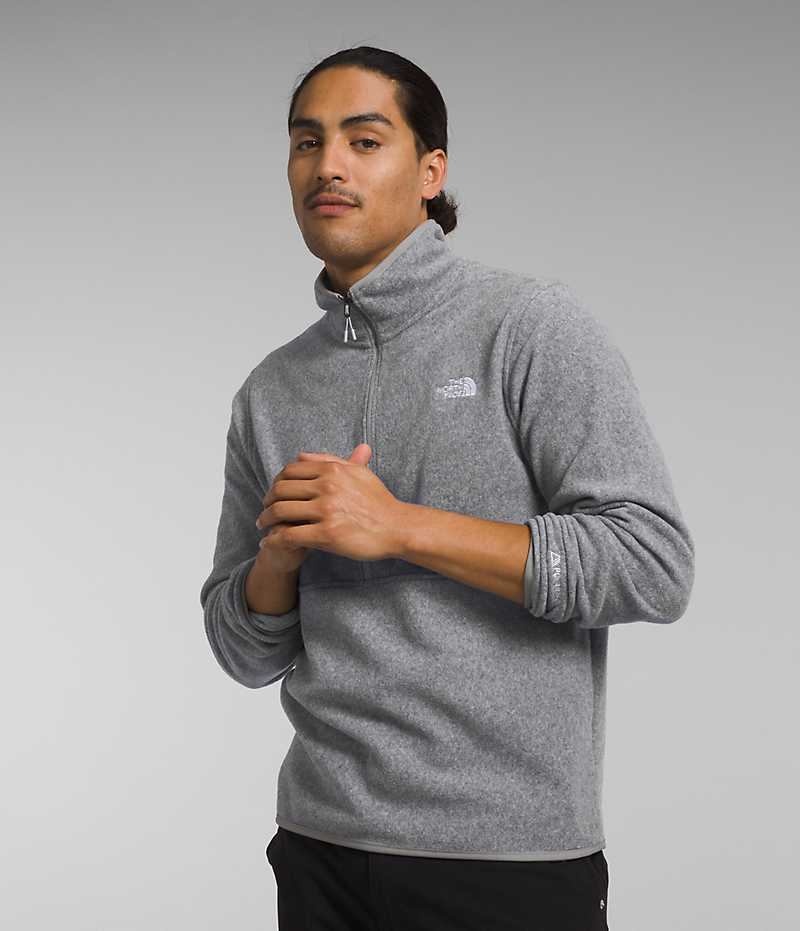 The North Face Alpine Polartec® 100 ½-Zip Sweatshirt Erkek Gri | ISTANBUL WUCS