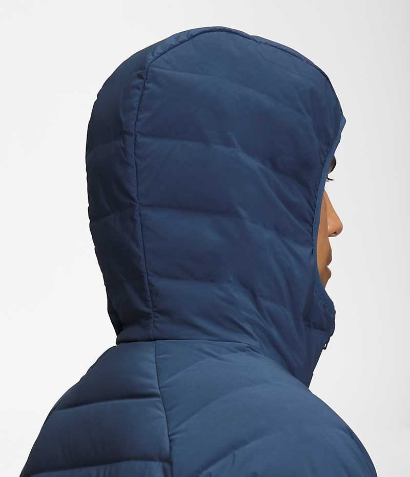 The North Face Belleview Stretch Hoodie Aşağı Ceket Erkek Mavi | TÜRKIYE MWUS