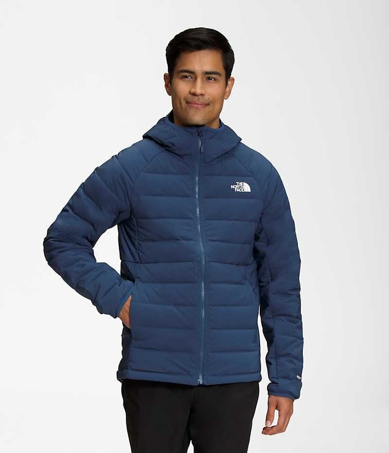 The North Face Belleview Stretch Hoodie Aşağı Ceket Erkek Mavi | TÜRKIYE MWUS