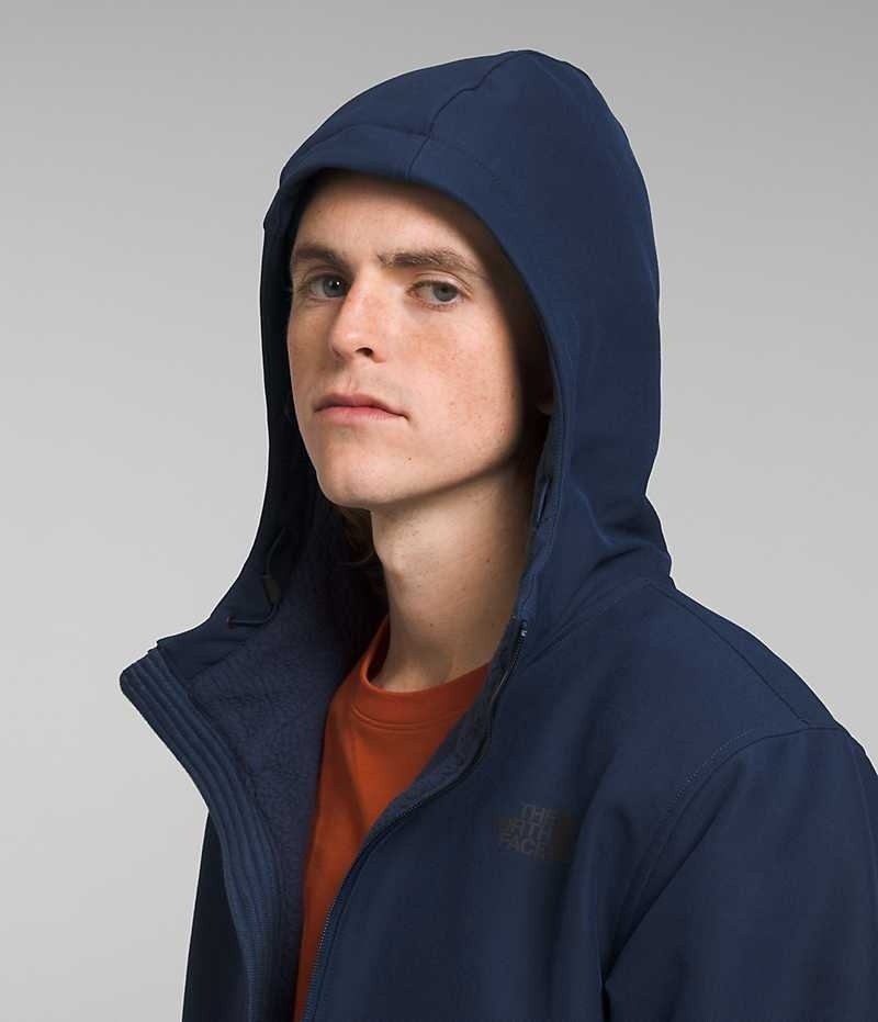 The North Face Camden Thermal Hoodie Softshell Ceket Erkek Lacivert | ISTANBUL LWFA