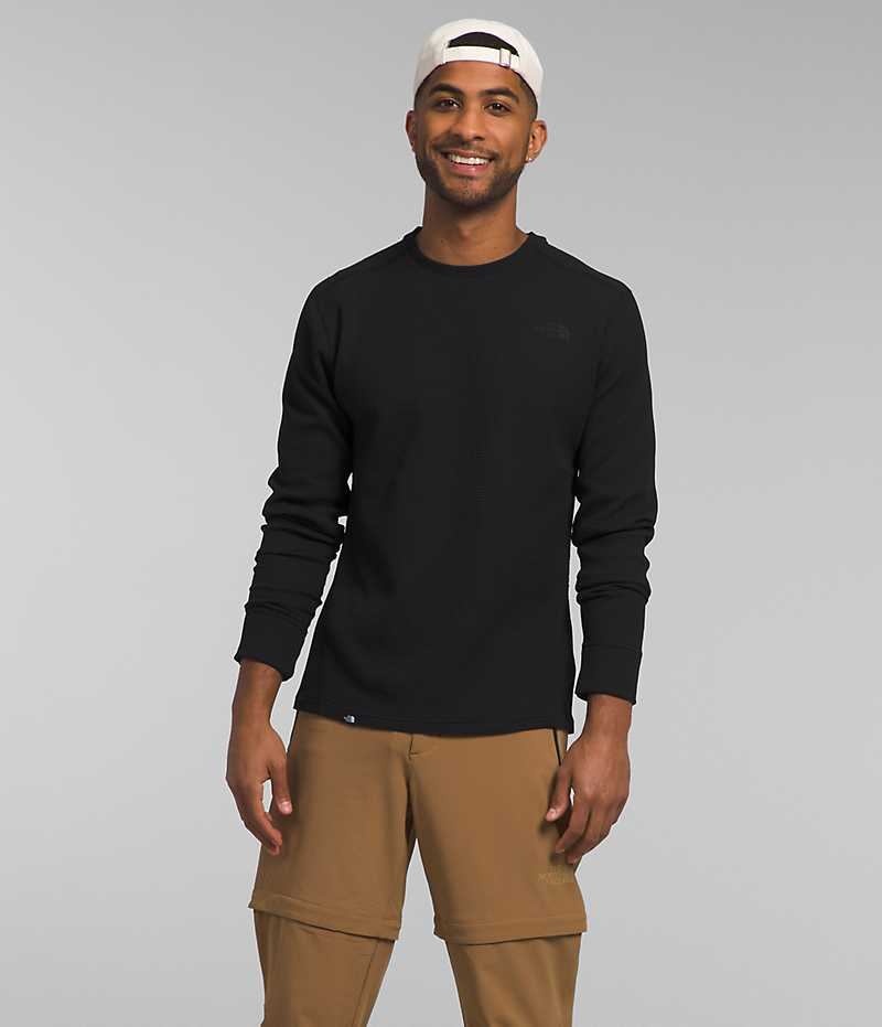 The North Face Canyon Fog Thermal Long Sleeve Sweatshirt Erkek Siyah | ISTANBUL YBNQ