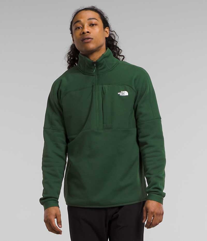 The North Face Canyonlands High Altitude ½-Zip Sweatshirt Erkek Yeşil | TÜRKIYE FHPA