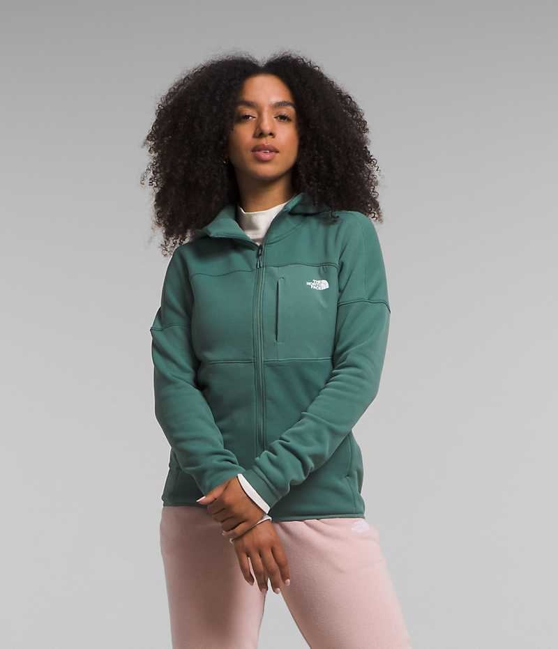 The North Face Canyonlands High Altitude Hoodie Polar Ceketler Kadın Yeşil | TÜRKIYE NRGM