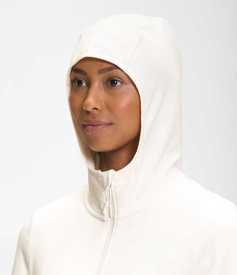 The North Face Canyonlands Hoodie Polar Ceketler Kadın Beyaz | TÜRKIYE TNUQ