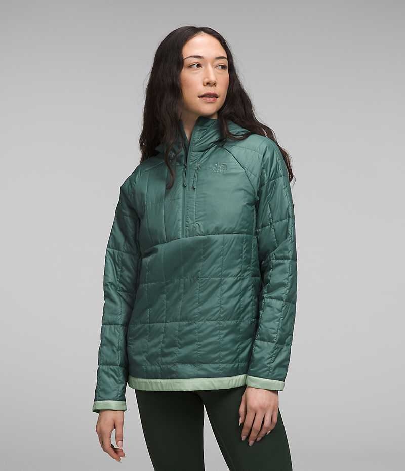 The North Face Circaloft ¼-Zip Pullover Aşağı Ceket Kadın Turkuaz | ISTANBUL SUJV