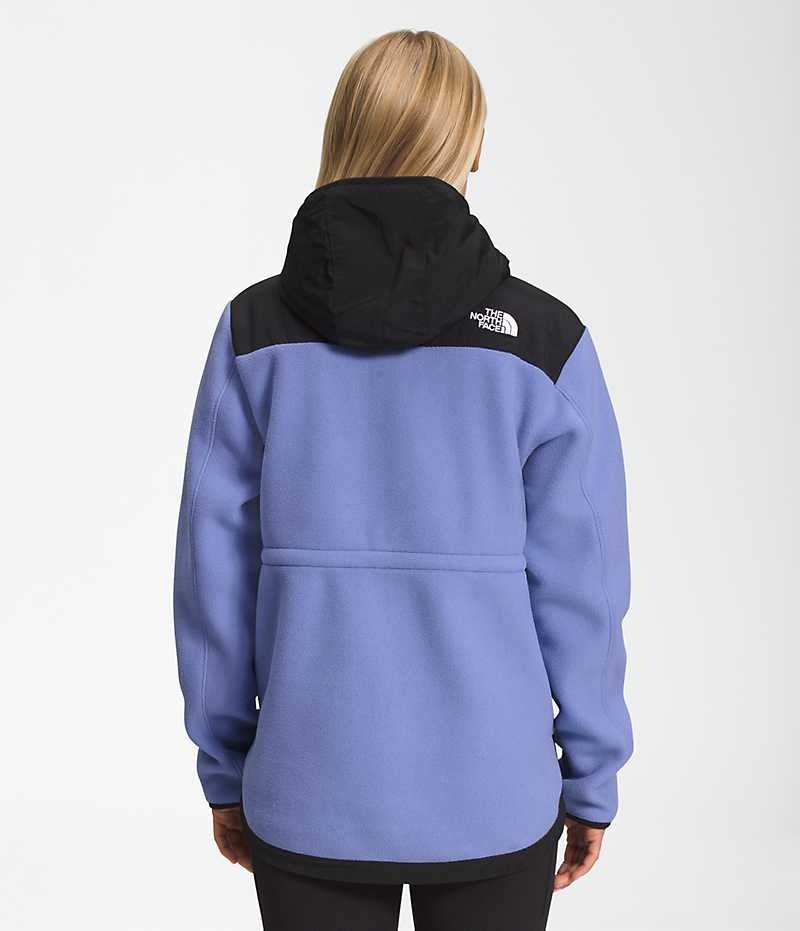 The North Face Denali Hoodie Polar Ceketler Kadın Siyah Mavi | TÜRKIYE WYXA