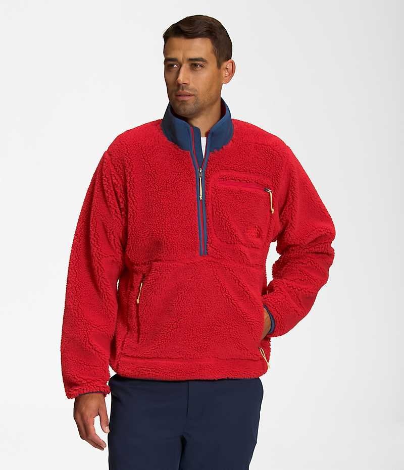 The North Face Extreme Pile Sweatshirt Erkek Kırmızı | TÜRKIYE FCEO