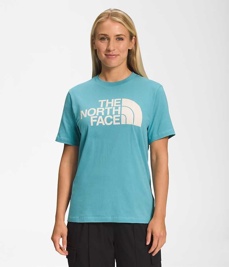 The North Face Kısa Sleeve Half Dome Tişört Kadın Turkuaz | TÜRKIYE BNGP