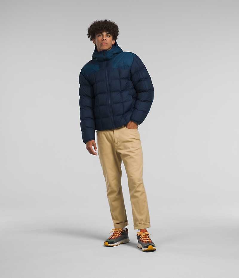 The North Face Lhotse Reversible Hoodie Aşağı Ceket Erkek Lacivert | TÜRKIYE PHUA