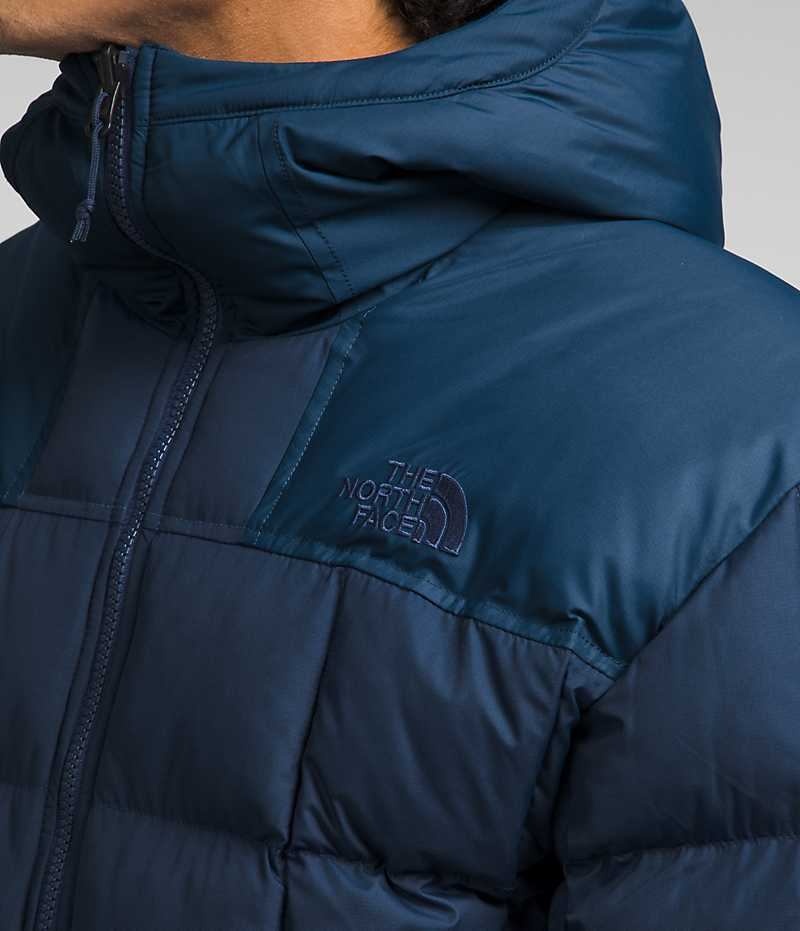 The North Face Lhotse Reversible Hoodie Aşağı Ceket Erkek Lacivert | TÜRKIYE PHUA